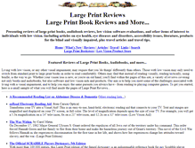 Tablet Screenshot of largeprintreviews.com